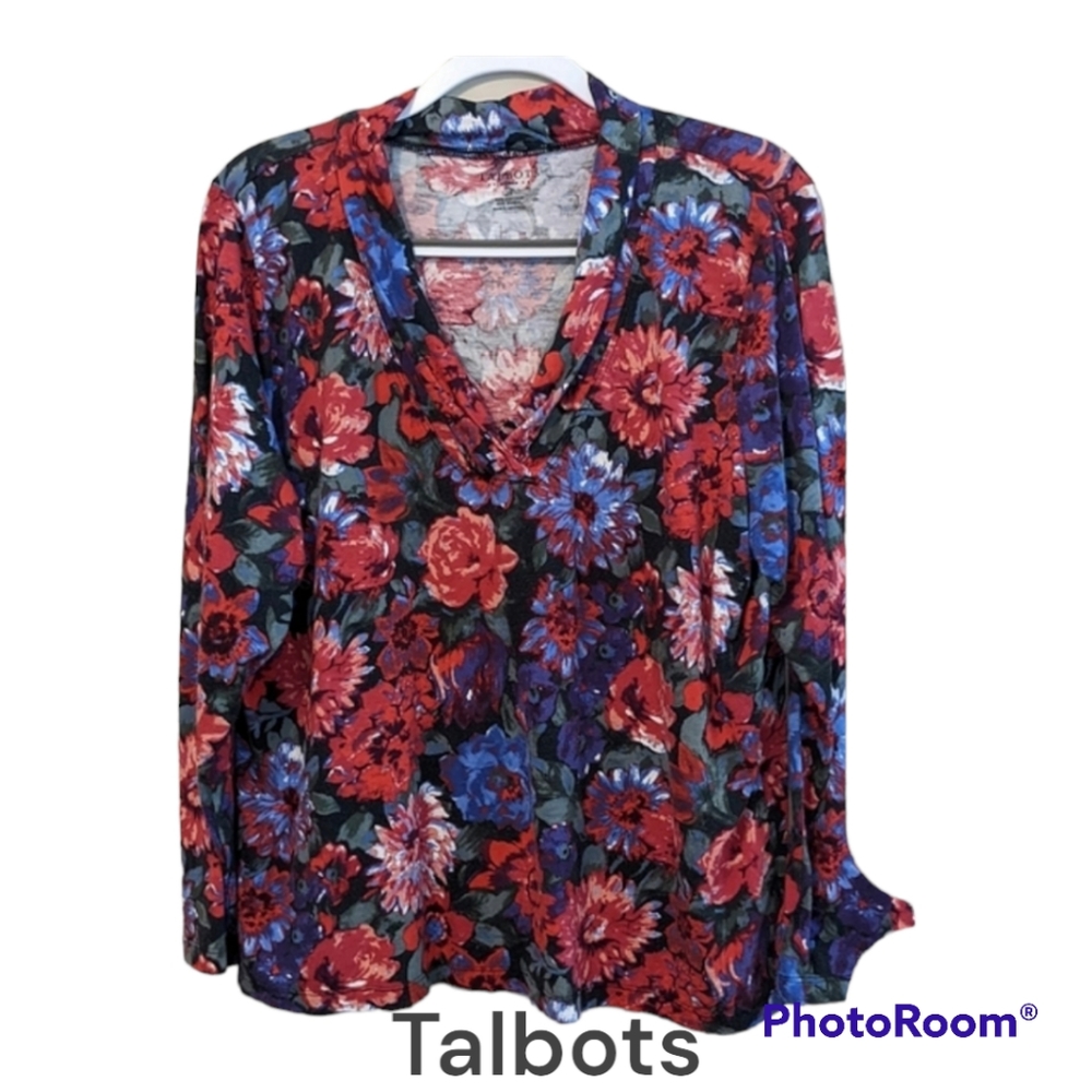 Talbots Floral knit Top